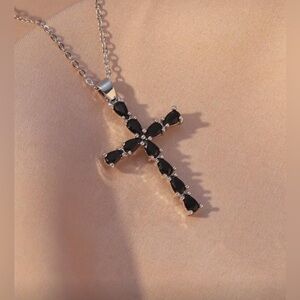 Black Cross Necklace N1702